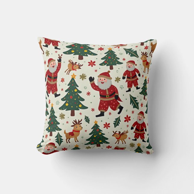 Christmas Santa Rudolph Cushion Kussen (Voorkant)