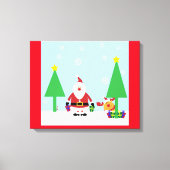 CHRISTMAS SANTA SCENE CANVAS AFDRUK (Voorkant)