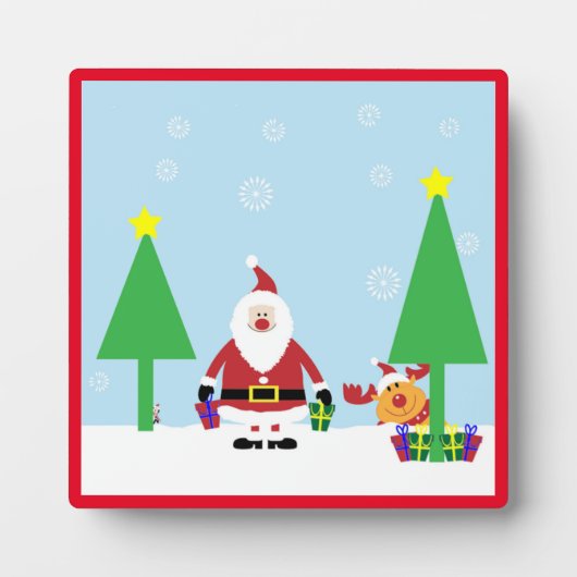 CHRISTMAS SANTA SCENE FOTOPLAAT (Voorkant)