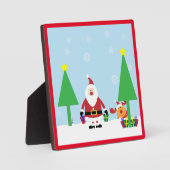 CHRISTMAS SANTA SCENE FOTOPLAAT (Voorkant)