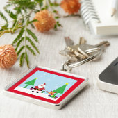 CHRISTMAS SANTA SCENE SLEUTELHANGER (Zijkant)