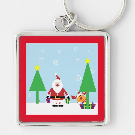 CHRISTMAS SANTA SCENE SLEUTELHANGER (Voorkant)