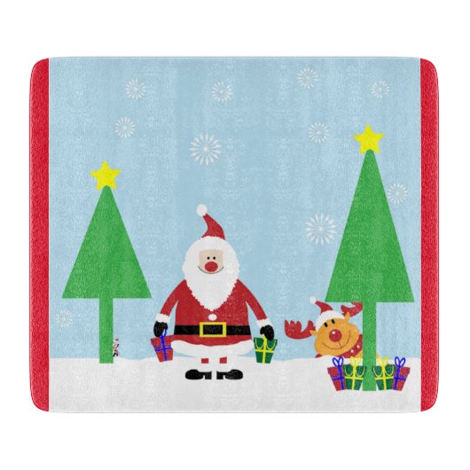 CHRISTMAS SANTA SCENE SNIJPLANK (Voorkant)