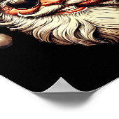 Christmas Santa Smoking Cigar With Sungl Cigar Smo Poster (Hoek)