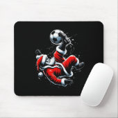 Christmas Santa Soccer Player Bicycle Kick Xmas Ba Muismat (Met muis)