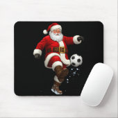 Christmas Santa Soccer Player Football Festive Mer Muismat (Met muis)