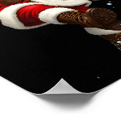 Christmas Santa Soccer Player Football Festive Mer Poster (Hoek)