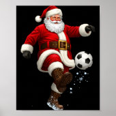 Christmas Santa Soccer Player Football Festive Mer Poster (Voorkant)