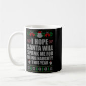 Christmas Santa Spank Naughty Ugly Christmas Sweat Koffiemok (Links)