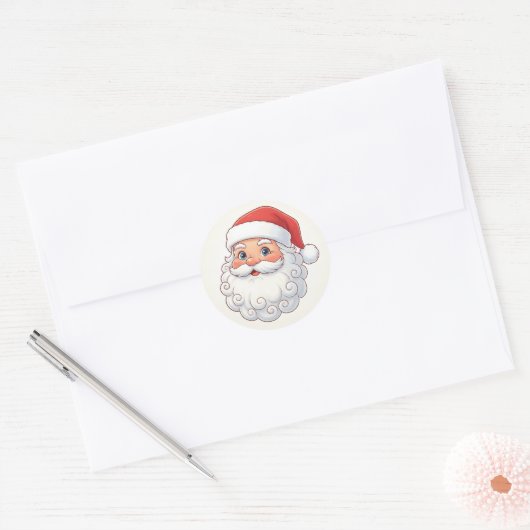 Christmas Santa Sticker  (Envelop)