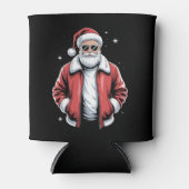 Christmas Santa Sunglasses Leather Jacket Bomber Blikjeskoeler (Voorkant)