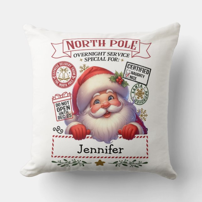 Christmas Santa Throw Pillow Kussen (Voorkant)