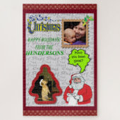 Christmas Santa & Tree Add Photos Large Legpuzzel (Verticaal)