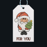 Christmas Santa Tree Gift Label Cadeaulabel<br><div class="desc">Mijn kerststemming</div>