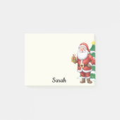 Christmas Santa Tree Naam toevoegen Schattige Seiz Post-it® Notes (Voorkant)