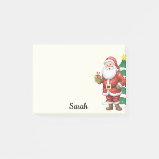 Christmas Santa Tree Naam toevoegen Schattige Seiz Post-it® Notes