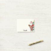 Christmas Santa Tree Naam toevoegen Schattige Seiz Post-it® Notes (Op bureau)