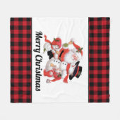 Christmas  Santa Voeg naam of bericht toe Fleece Deken (Voorkant (Horizontaal))