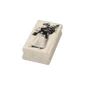  "CHRISTMAS SANTA" WOOD ART STAMP RUBBERSTEMPEL (Stempel)
