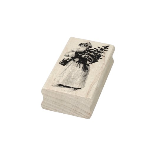  "CHRISTMAS SANTA" WOOD ART STAMP RUBBERSTEMPEL (Stempel)