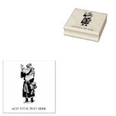 "CHRISTMAS SANTA" WOOD ART STAMP RUBBERSTEMPEL (Gestempeld)