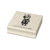 "CHRISTMAS SANTA" WOOD ART STAMP RUBBERSTEMPEL (Stempel)