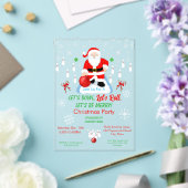 Christmas Santa's Bowling Party  Acryl Uitnodigingen (Insitu (Huwelijk))