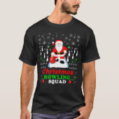 Christmas Santa's Bowling Squad T-shirt (Voorkant)
