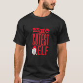 Christmas Santa's Cutest Elf T-shirt (Voorkant)