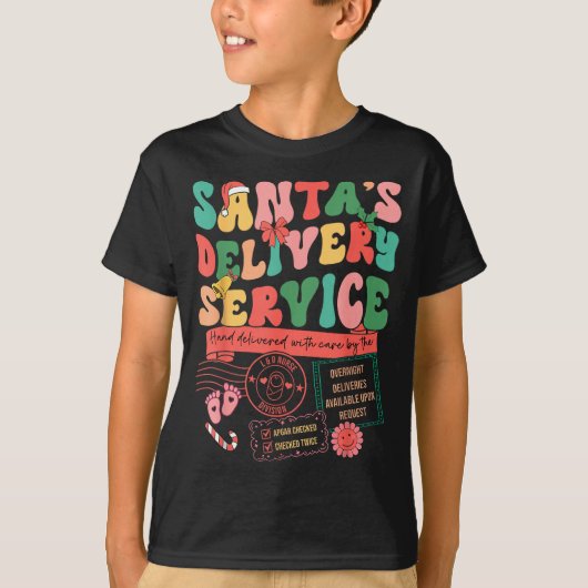 Christmas Santa's Delivery Service L&d Labor D T-shirt (Voorkant)