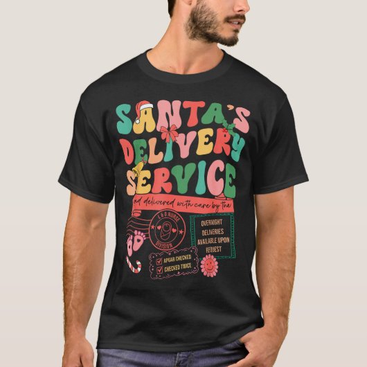 Christmas Santas Delivery Service L&d Labor De T-shirt (Voorkant)