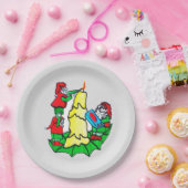 CHRISTMAS SANTA'S ELVES DECORATING PAPIEREN BORDJE (Feest)