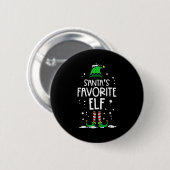 Christmas Santas Favorite Elf Xmas Matching Kids M Ronde Button 5,7 Cm (Voorkant /achterkant)