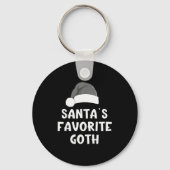 Christmas Santa's Favorite Goth Funny Xmas Pajama  Sleutelhanger (Voorkant)