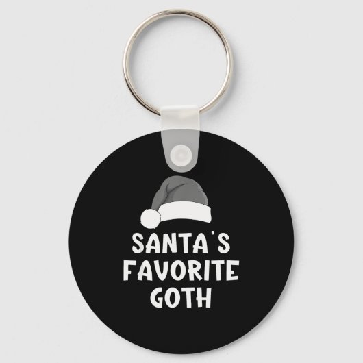 Christmas Santa's Favorite Goth Funny Xmas Pajama  Sleutelhanger (Voorkant)