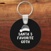 Christmas Santa's Favorite Goth Funny Xmas Pajama  Sleutelhanger (Voorkant)