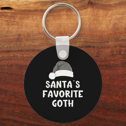 Christmas Santa's Favorite Goth Funny Xmas Pajama  Sleutelhanger (Voorkant)