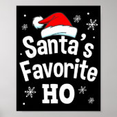 Christmas Santa's Favorite Ho Shirt, Adult Naughty Poster (Voorkant)