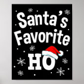 Christmas Santa's Favorite Ho Shirt, Adult Naughty Poster (Voorkant)