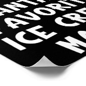 Christmas Santa's Favorite Ice Cream Maker Funny I Poster (Hoek)