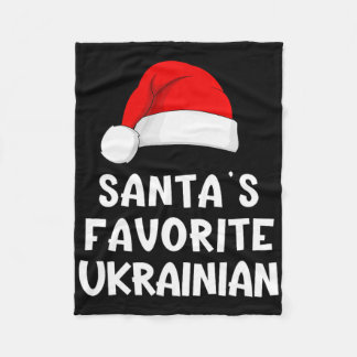 Christmas Santa's Favorite Ukrainian Funny Pajama  Fleece Deken
