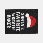 Christmas Santa's Favorite Wreath Maker Funny Xmas Fleece Deken (Voorkant (Horizontaal))