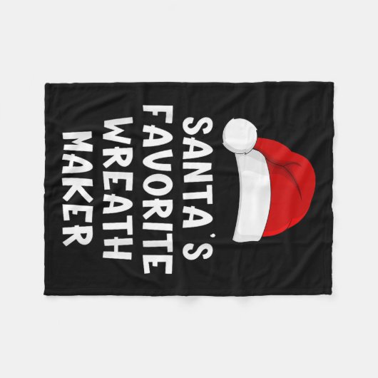 Christmas Santa's Favorite Wreath Maker Funny Xmas Fleece Deken (Voorkant (Horizontaal))
