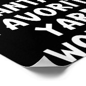 Christmas Santa's Favorite Yard Worker Funny Pajam Poster (Hoek)