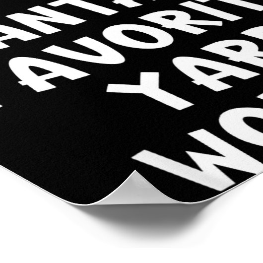 Christmas Santa's Favorite Yard Worker Funny Pajam Poster (Hoek)