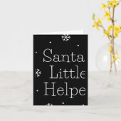 Christmas Santas Little Helper T Shirt  Kaart (Gele Bloem)
