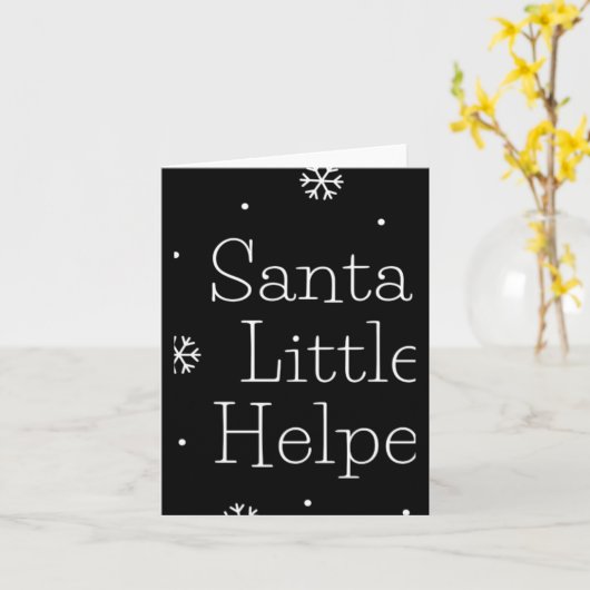Christmas Santas Little Helper T Shirt  Kaart (Gele Bloem)