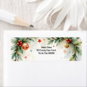 Christmas Santa's Return Address Etiket (Insitu)