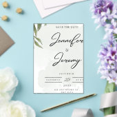 Christmas Save the Date Card Winter Wedding Pine  Acryl Uitnodigingen (Insitu (Huwelijk))