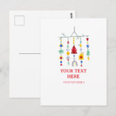 Christmas Scandi Minimalistische eenvoudige vakant Briefkaart (Voorkant / Achterkant)